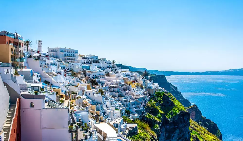 Santorini white houses